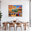 Rural Carousel Scene Dining Room Demo
