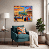 Rural Carousel Scene Living Room Demo