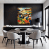 Rural Market Scene Dining Room Demo