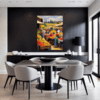 Rural Market Scene Dining Room Demo
