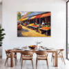 Rural Market Scene Dining Room Demo