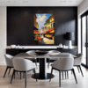 Rural Market Scene Dining Room Demo