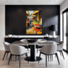 Rural Market Scene Dining Room Demo