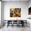 Rural Market Scene Dining Room Demo