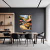 Rural Market Scene Dining Room Demo