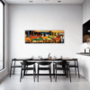 Rural Market Scene Dining Room Demo