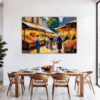 Rural Market Scene Dining Room Demo
