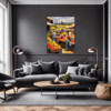 Rural Market Scene Living Room Demo