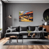 Rural Market Scene Living Room Demo