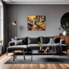 Rural Market Scene Living Room Demo