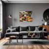 Rural Market Scene Living Room Demo