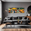 Rural Market Scene Living Room Demo