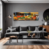 Rural Market Scene Living Room Demo