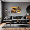 Rural Market Scene Living Room Demo