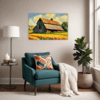 Rustic Barn and Fields Living Room Demo