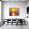 Sailboat Sunset Dining Room Demo