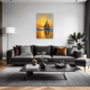 Sailboat Sunset Living Room Demo