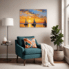Sailboat Sunset Living Room Demo