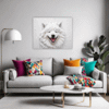 Samoyed Joy Artwork Living Room Demo