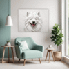 Samoyed Joy Artwork Living Room Demo