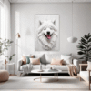 Samoyed Joy Artwork Living Room Demo