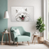 Samoyed Joy Artwork Living Room Demo