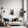 Scottie Dog Illustration Living Room Demo