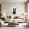 Scottie Dog Illustration Living Room Demo