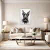 Scottie Dog Illustration Living Room Demo