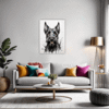 Scottie Dog Illustration Living Room Demo