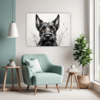 Scottie Dog Illustration Living Room Demo