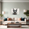 Scottie Dog Illustration Living Room Demo