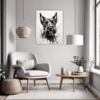 Scottie Dog Illustration Living Room Demo