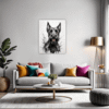 Scottie Dog Illustration Living Room Demo