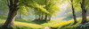 Secluded Glade Filled with Wildflowers and Dappled Sunlight Landscape Print
