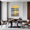 Serene Beach Sunset Dining Room Demo