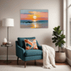 Serene Beach Sunset Living Room Demo