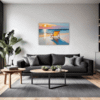 Serene Beach Sunset Living Room Demo