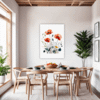Serene Blooming Poppies Dining Room Demo
