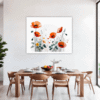 Serene Blooming Poppies Dining Room Demo