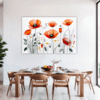 Serene Blooming Poppies Dining Room Demo
