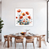 Serene Blooming Poppies Dining Room Demo