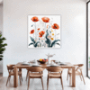 Serene Blooming Poppies Dining Room Demo