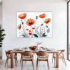 Serene Blooming Poppies Dining Room Demo