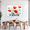 Serene Blooming Poppies Dining Room Demo