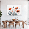 Serene Blooming Poppies Dining Room Demo