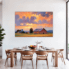 Serene Countryside Sunset Dining Room Demo