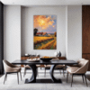 Serene Countryside Sunset Dining Room Demo