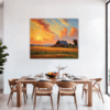 Serene Countryside Sunset Dining Room Demo