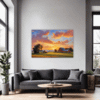 Serene Countryside Sunset Living Room Demo